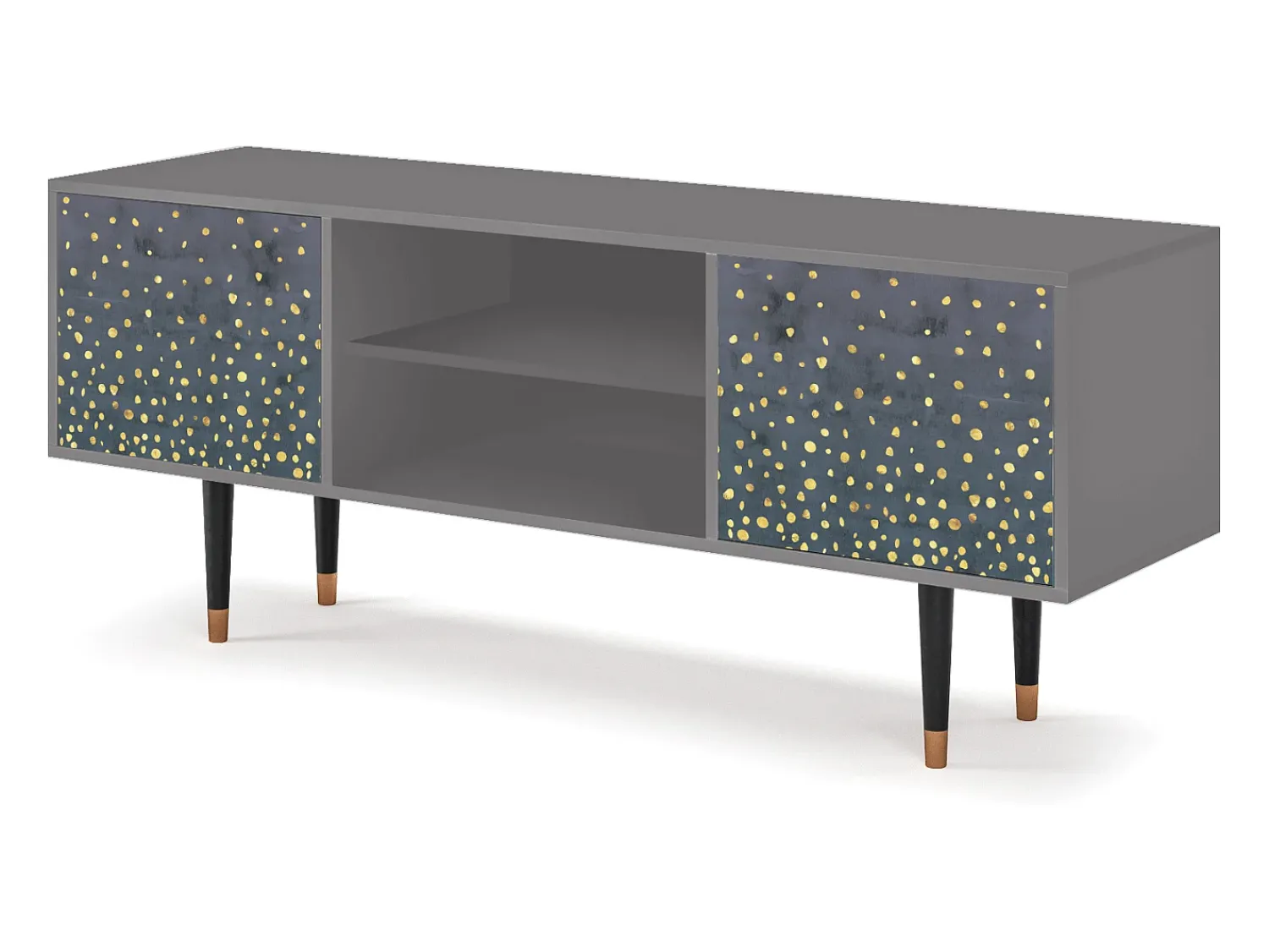 Móvel De Tv* Mueble de TV - 170х69х48 cm - T2 - Foggy Lights, Cinza Cinzento