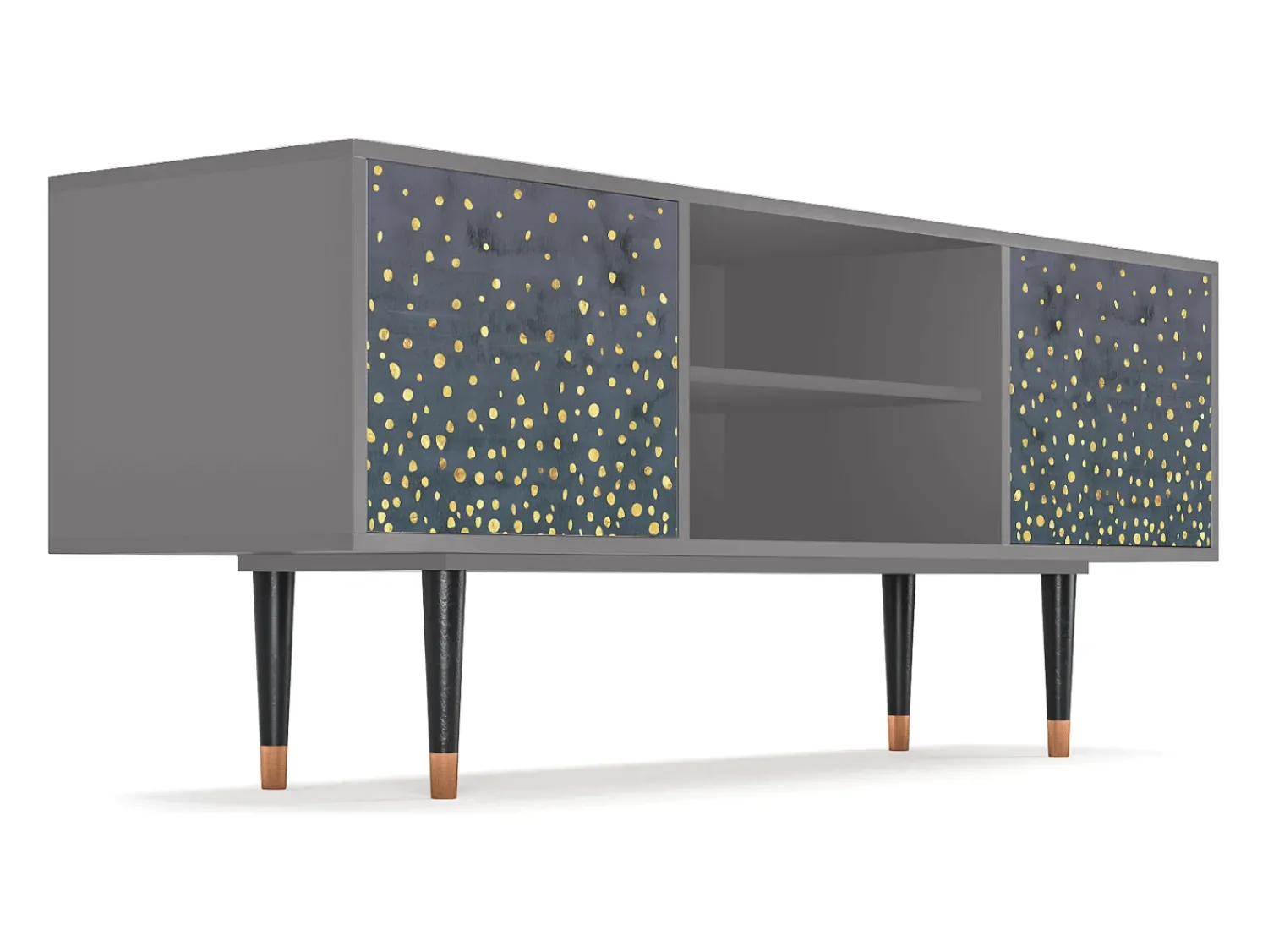 Móvel De Tv* Mueble de TV - 170х69х48 cm - T2 - Foggy Lights, Cinza Cinzento