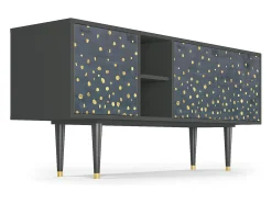 Móvel De Tv| Mueble de TV - 150х69х41 cm - T5 - Foggy Lights, Antracite Cinza antracite