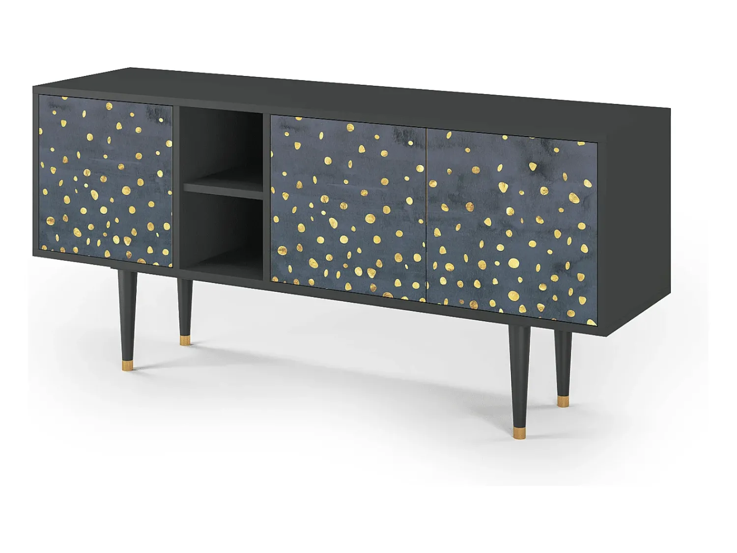 Móvel De Tv| Mueble de TV - 150х69х41 cm - T5 - Foggy Lights, Antracite Cinza antracite