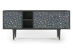Móvel De Tv| Mueble de TV - 150х69х41 cm - T5 - Foggy Lights, Antracite Cinza antracite