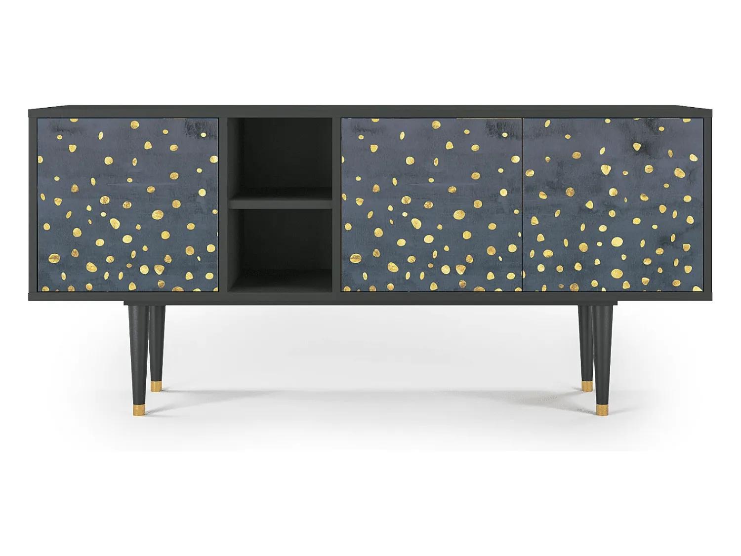 Móvel De Tv| Mueble de TV - 150х69х41 cm - T5 - Foggy Lights, Antracite Cinza antracite