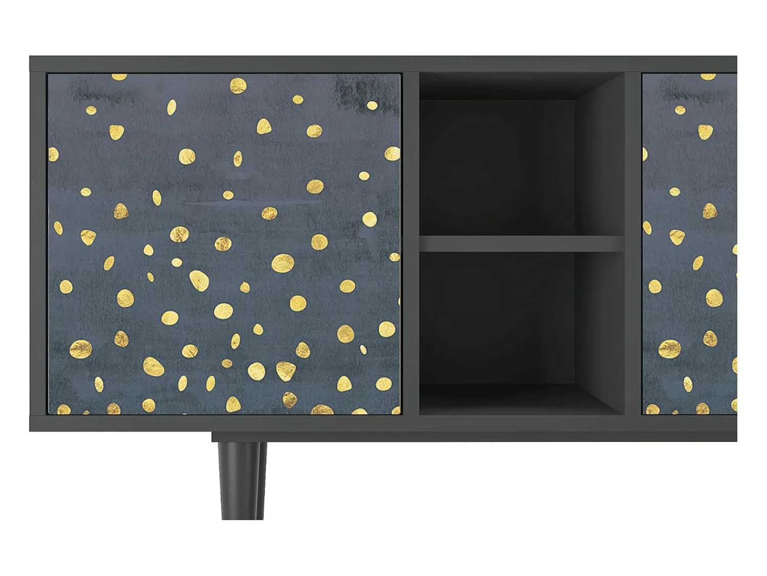 Móvel De Tv| Mueble de TV - 150х69х41 cm - T5 - Foggy Lights, Antracite Cinza antracite