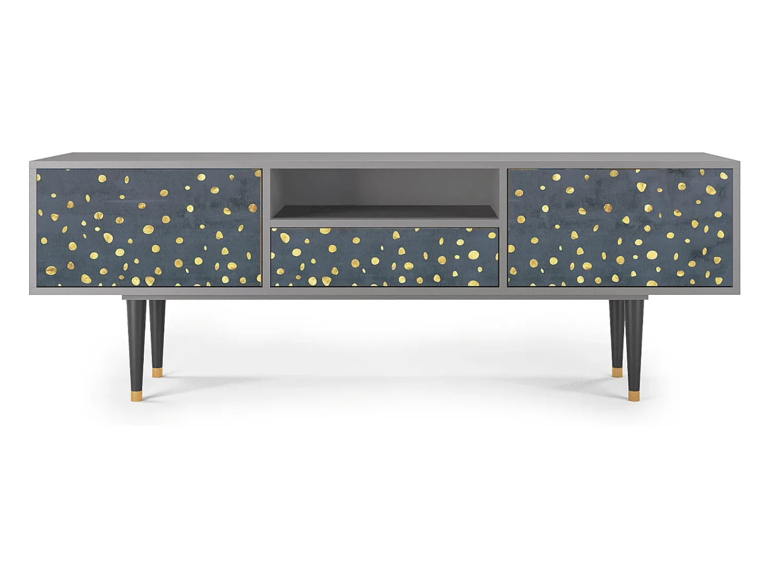 Móvel De Tv* Mueble de TV - 170х59х41 cm - T6 - Foggy Lights, Cinza Cinzento