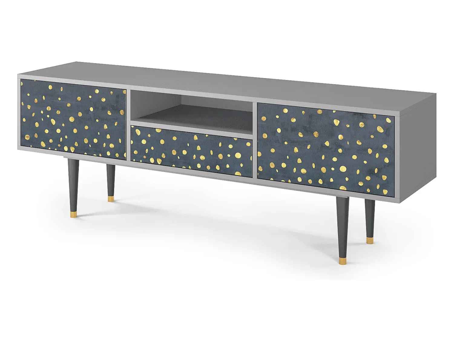 Móvel De Tv* Mueble de TV - 170х59х41 cm - T6 - Foggy Lights, Cinza Cinzento