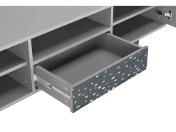 Móvel De Tv* Mueble de TV - 170х59х41 cm - T6 - Foggy Lights, Cinza Cinzento