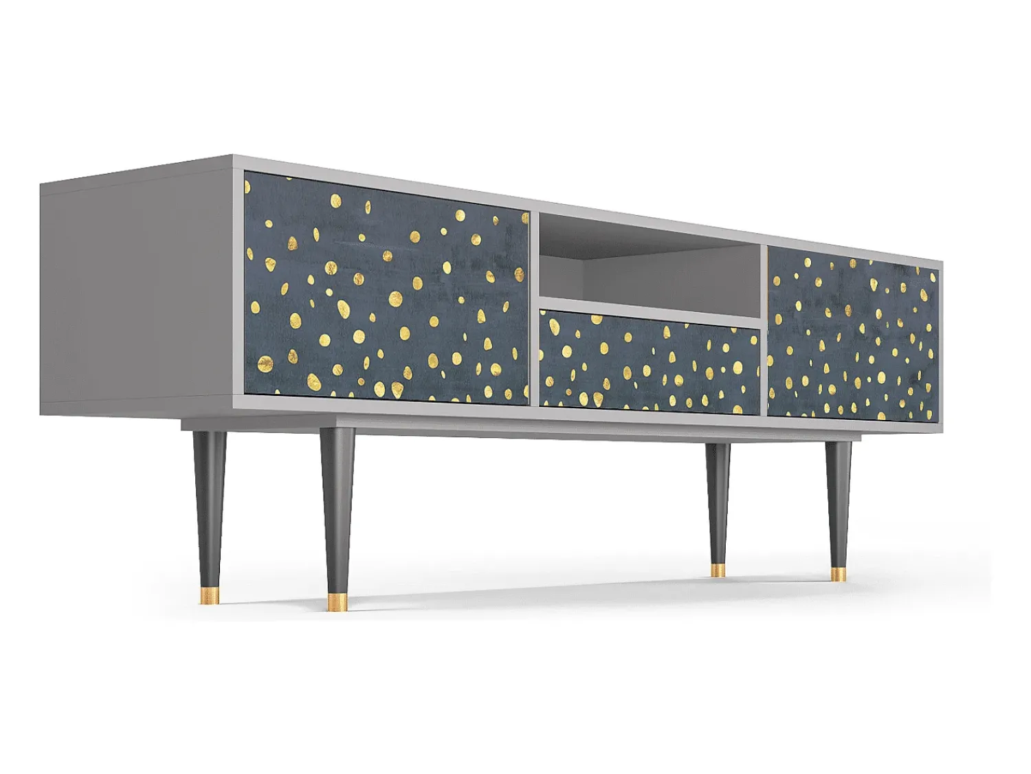Móvel De Tv* Mueble de TV - 170х59х41 cm - T6 - Foggy Lights, Cinza Cinzento