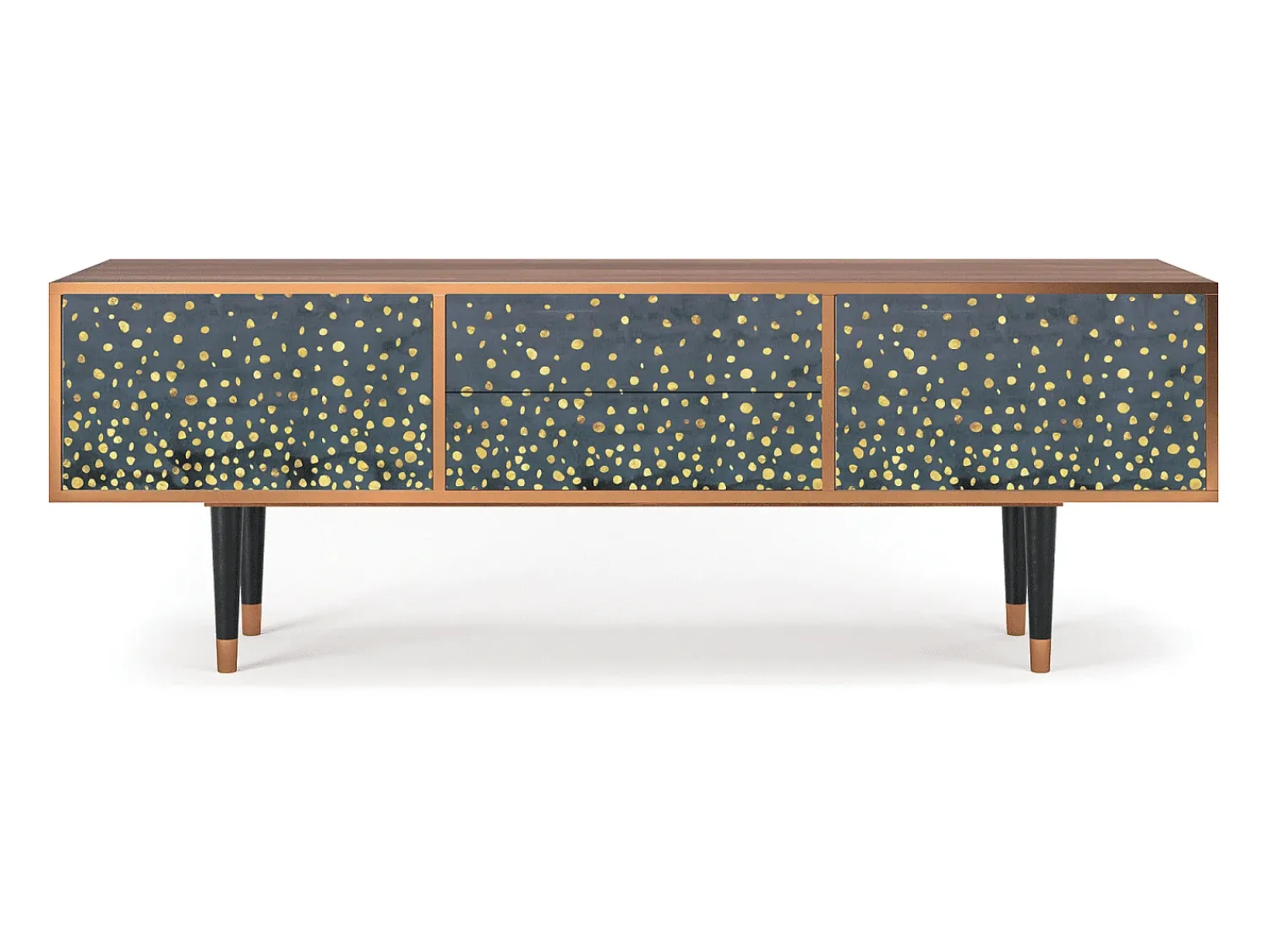Móvel De Tv| Mueble de TV - 170х59х48 cm - T4 - Foggy Lights, Nogueira Castanho