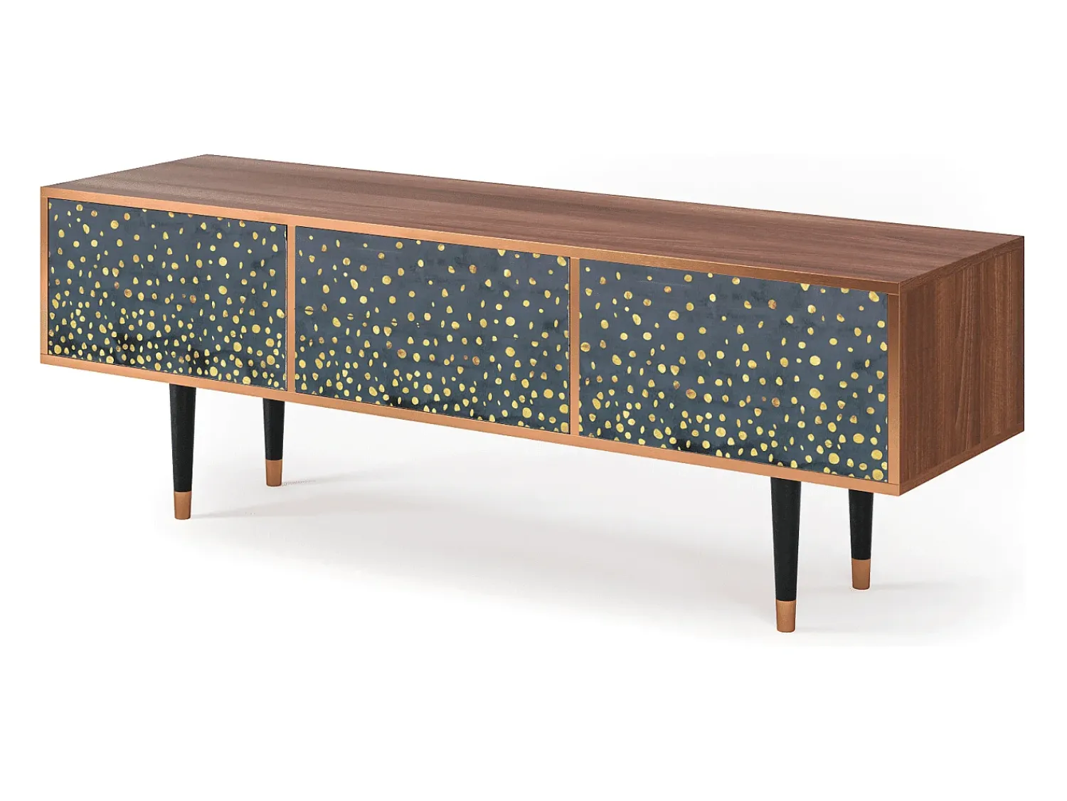 Móvel De Tv| Mueble de TV - 170х59х48 cm - T4 - Foggy Lights, Nogueira Castanho