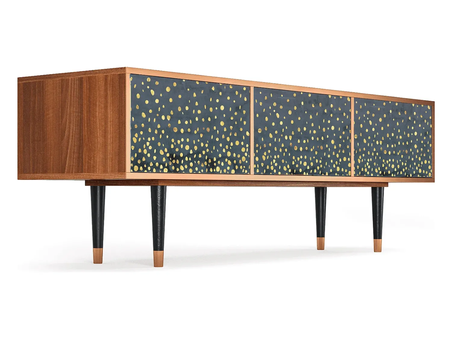 Móvel De Tv| Mueble de TV - 170х59х48 cm - T4 - Foggy Lights, Nogueira Castanho