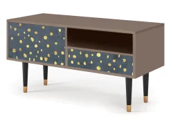 Móvel De Tv* Mueble de TV - 115х59х48 cm - T3 - Foggy Lights, Latte Bege