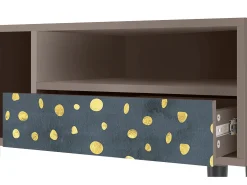 Móvel De Tv* Mueble de TV - 115х59х48 cm - T3 - Foggy Lights, Latte Bege