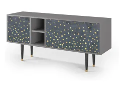 Mueble de TV - 150х69х41 cm - T5 - Foggy Lights, Cinza^ Móvel De Tv