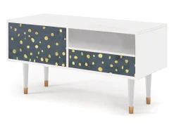 Móvel De Tv| Mueble de TV - 115х59х48 cm - T3 - Foggy Lights, Branco Bege