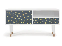 Móvel De Tv| Mueble de TV - 115х59х48 cm - T3 - Foggy Lights, Branco Bege