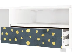 Móvel De Tv| Mueble de TV - 115х59х48 cm - T3 - Foggy Lights, Branco Bege