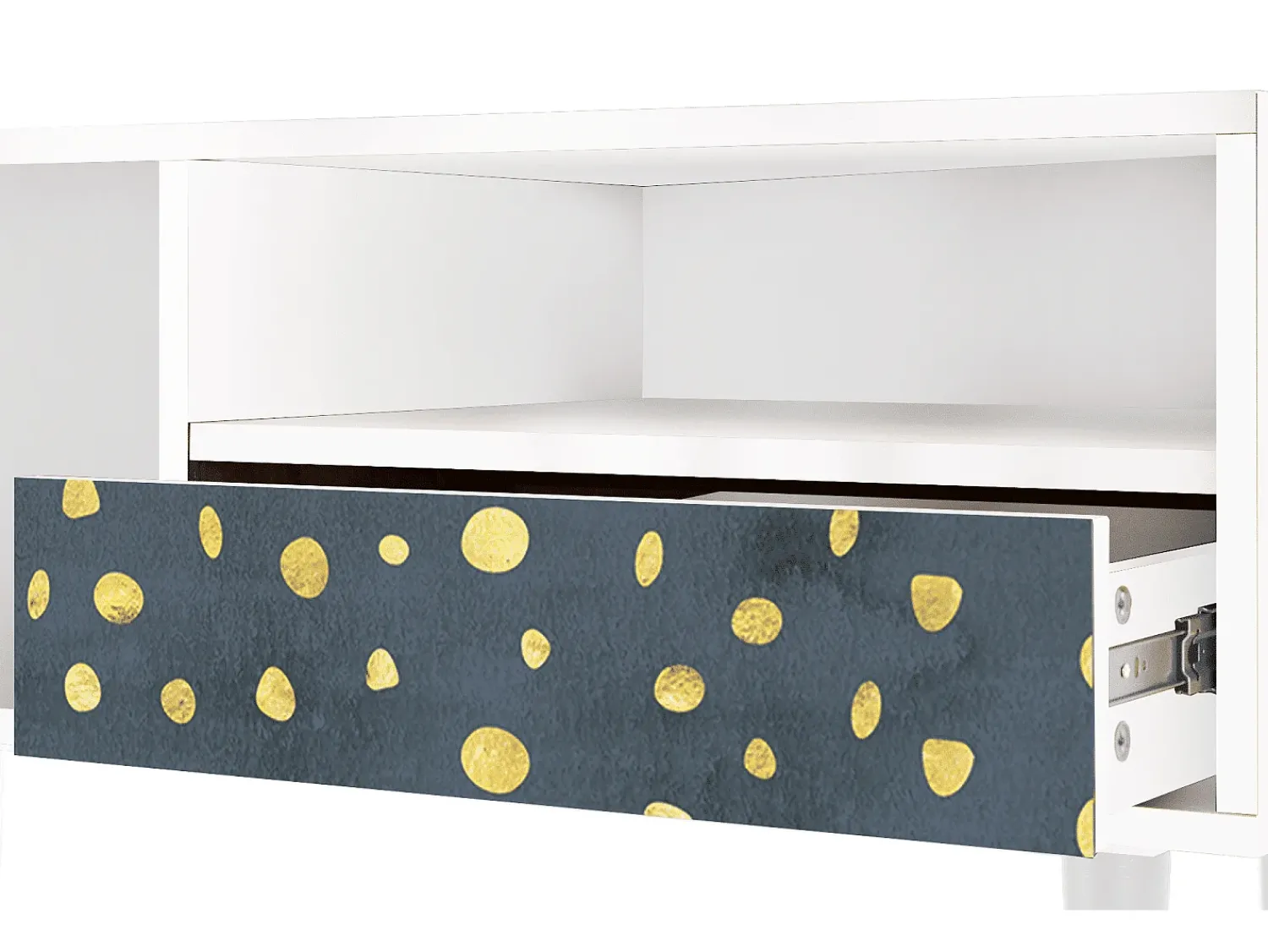 Móvel De Tv| Mueble de TV - 115х59х48 cm - T3 - Foggy Lights, Branco Bege