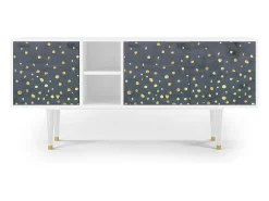 Móvel De Tv* Mueble de TV - 150х69х41 cm - T5 - Foggy Lights, Branco Bege