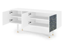 Móvel De Tv* Mueble de TV - 150х69х41 cm - T5 - Foggy Lights, Branco Bege