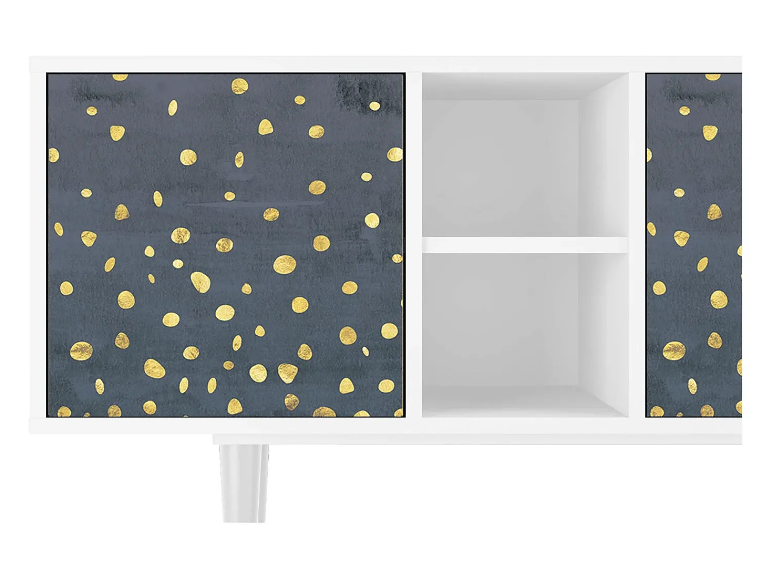 Móvel De Tv* Mueble de TV - 150х69х41 cm - T5 - Foggy Lights, Branco Bege