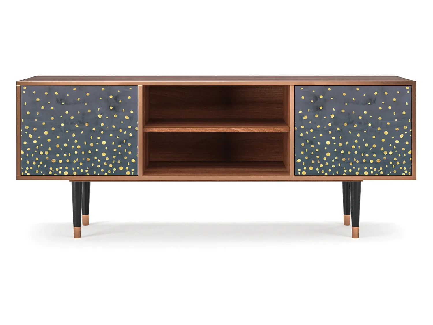 Móvel De Tv* Mueble de TV - 170х69х48 cm - T2 - Foggy Lights, Nogueira Castanho