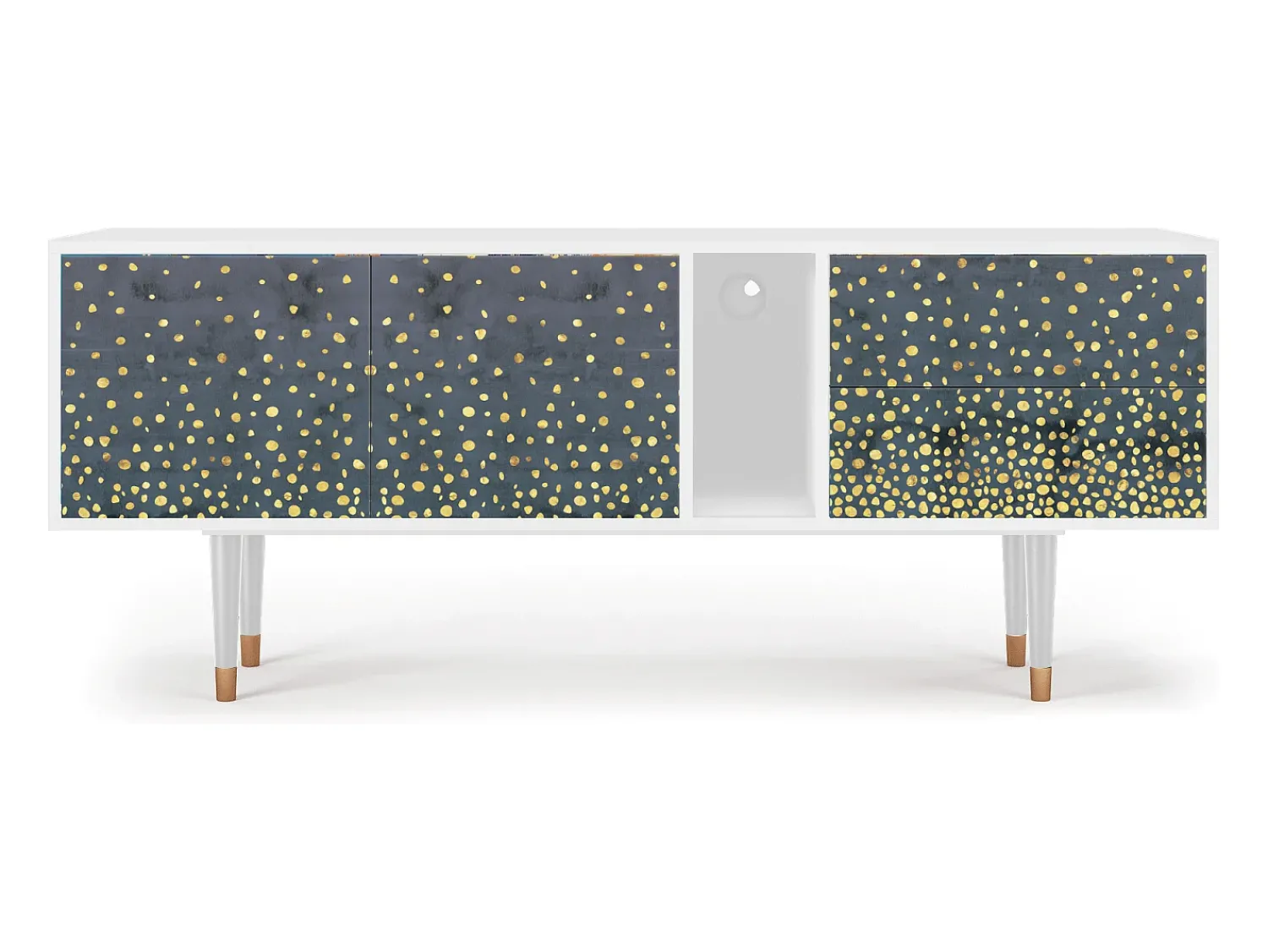 Mueble de TV - 170х69х48 cm - T1 - Foggy Lights, Branco^ Móvel De Tv