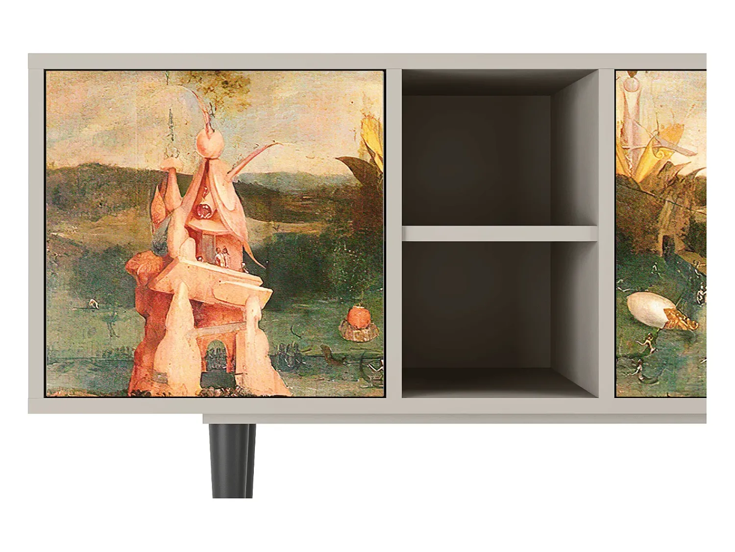 New Mueble de TV - 150х69х41 cm - T5 - Garden of Delights , Areia Bege