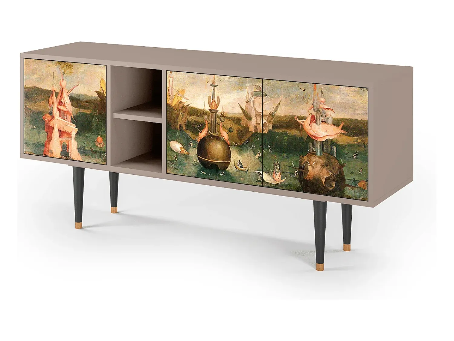 Móvel De Tv| Mueble de TV - 150х69х41 cm - T5 - Garden of Delights , Latte Bege