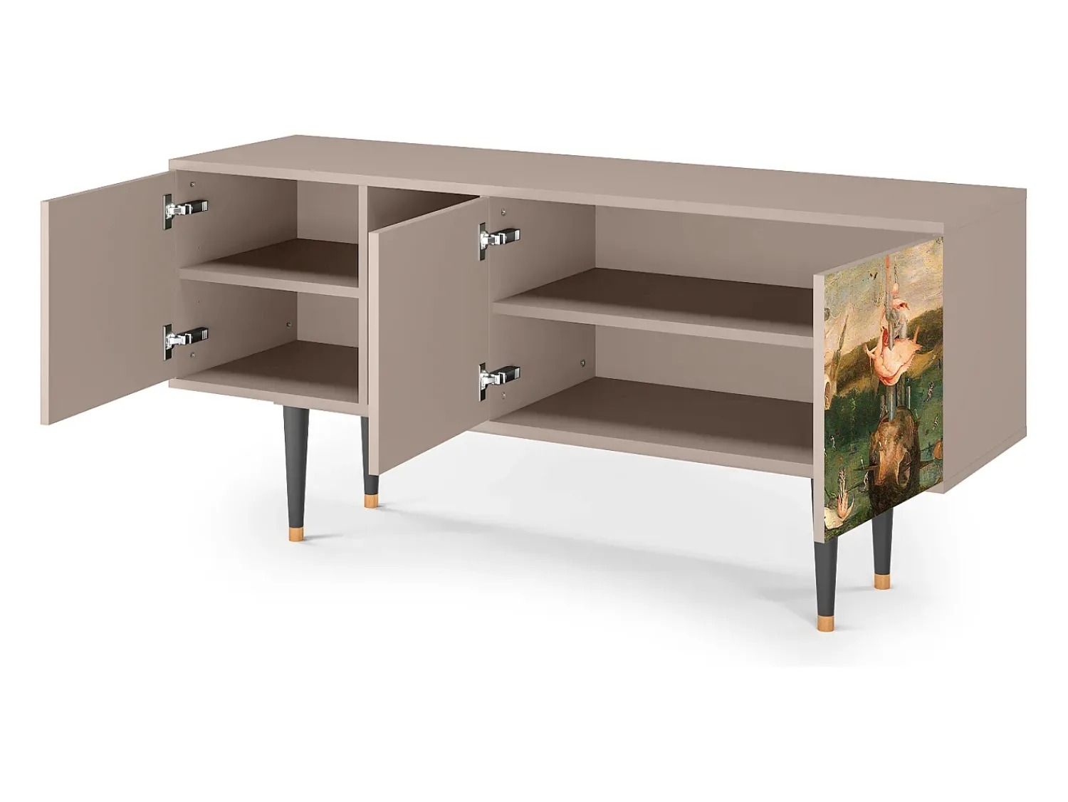 Móvel De Tv| Mueble de TV - 150х69х41 cm - T5 - Garden of Delights , Latte Bege