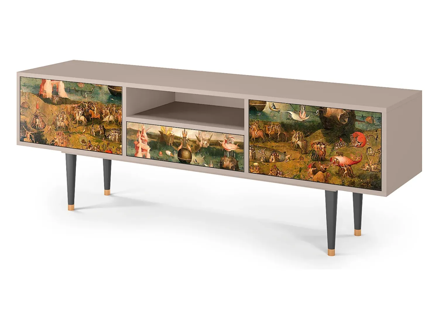 Móvel De Tv* Mueble de TV - 170х59х41 cm - T6 - Garden of Delights , Areia Bege