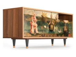Sale Mueble de TV - 125х56х41 cm - T7 - Garden of Delights , Nogueira Castanho