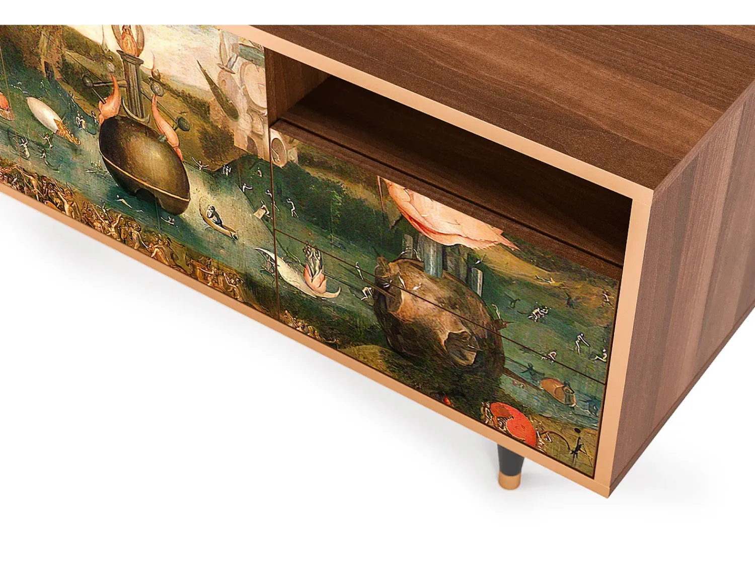 Sale Mueble de TV - 125х56х41 cm - T7 - Garden of Delights , Nogueira Castanho