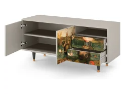 Móvel De Tv* Mueble de TV - 125х56х41 cm - T7 - Garden of Delights , Areia Bege