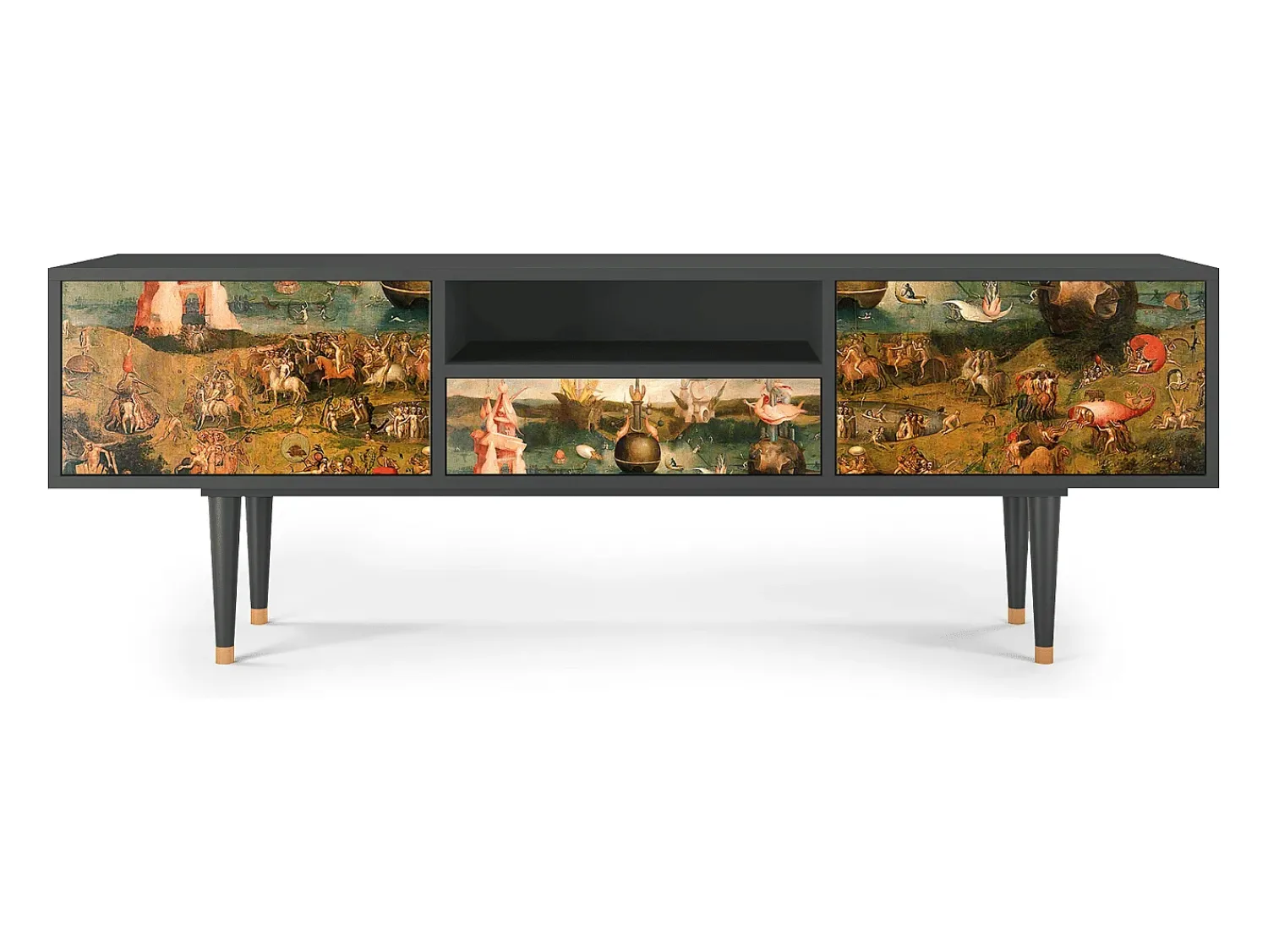 Discount Mueble de TV - 170х59х41 cm - T6 - Garden of Delights , Antracite Cinza antracite