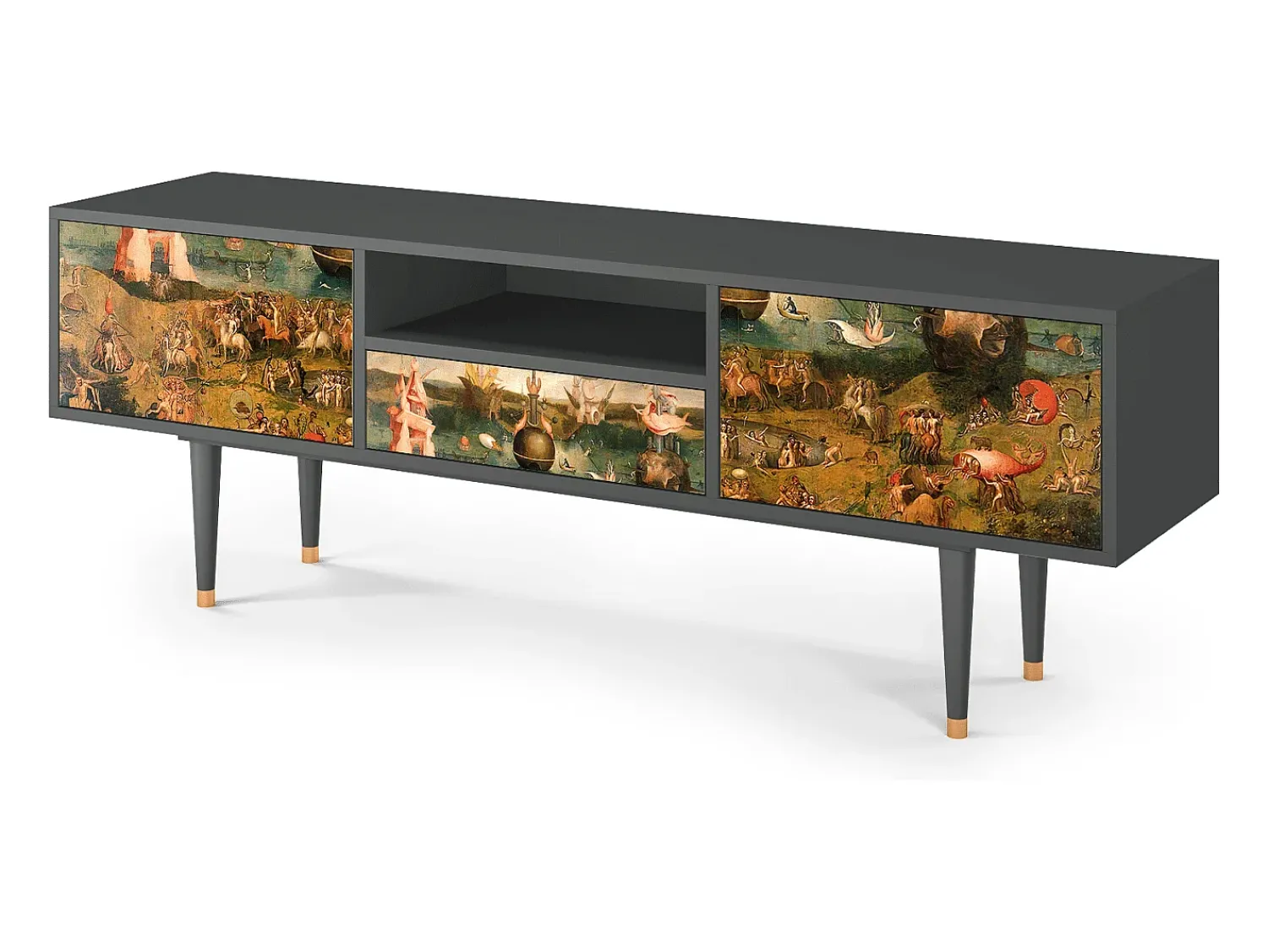 Discount Mueble de TV - 170х59х41 cm - T6 - Garden of Delights , Antracite Cinza antracite