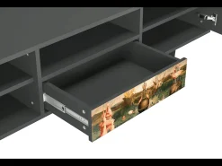 Discount Mueble de TV - 170х59х41 cm - T6 - Garden of Delights , Antracite Cinza antracite