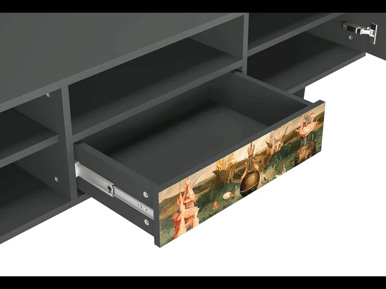 Discount Mueble de TV - 170х59х41 cm - T6 - Garden of Delights , Antracite Cinza antracite