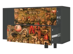 Móvel De Tv* Mueble de TV - 170х69х48 cm - T1 - Garden of Delights , Antracite Cinza antracite