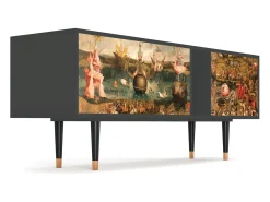 Móvel De Tv* Mueble de TV - 170х69х48 cm - T1 - Garden of Delights , Antracite Cinza antracite