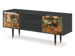 Móvel De Tv| Mueble de TV - 170х69х48 cm - T2 - Garden of Delights , Antracite Cinza antracite