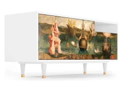 Clearance Mueble de TV - 125х56х41 cm - T7 - Garden of Delights , Branco Bege