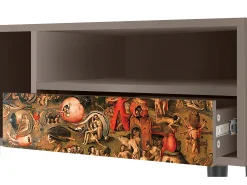 Móvel De Tv* Mueble de TV - 115х59х48 cm - T3 - Garden of Delights , Latte Bege