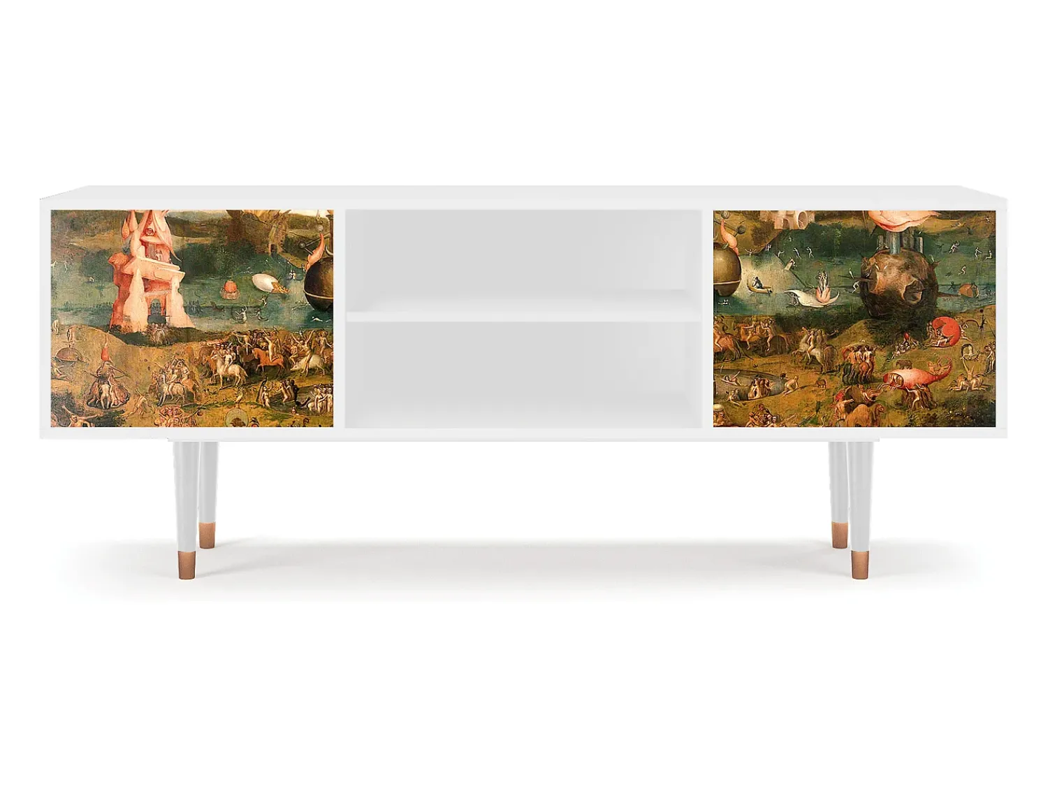 Mueble de TV - 170х69х48 cm - T2 - Garden of Delights , Branco Bege