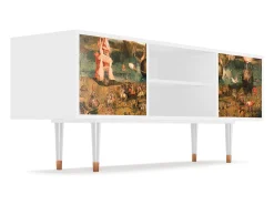 Mueble de TV - 170х69х48 cm - T2 - Garden of Delights , Branco Bege