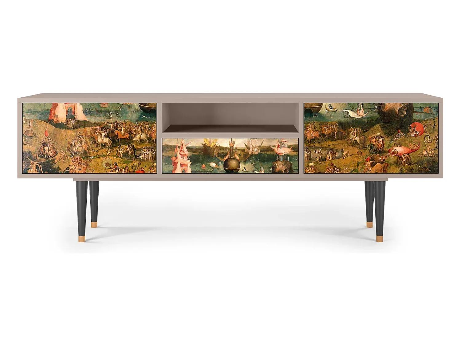 Outlet Mueble de TV - 170х59х41 cm - T6 - Garden of Delights , Latte Bege