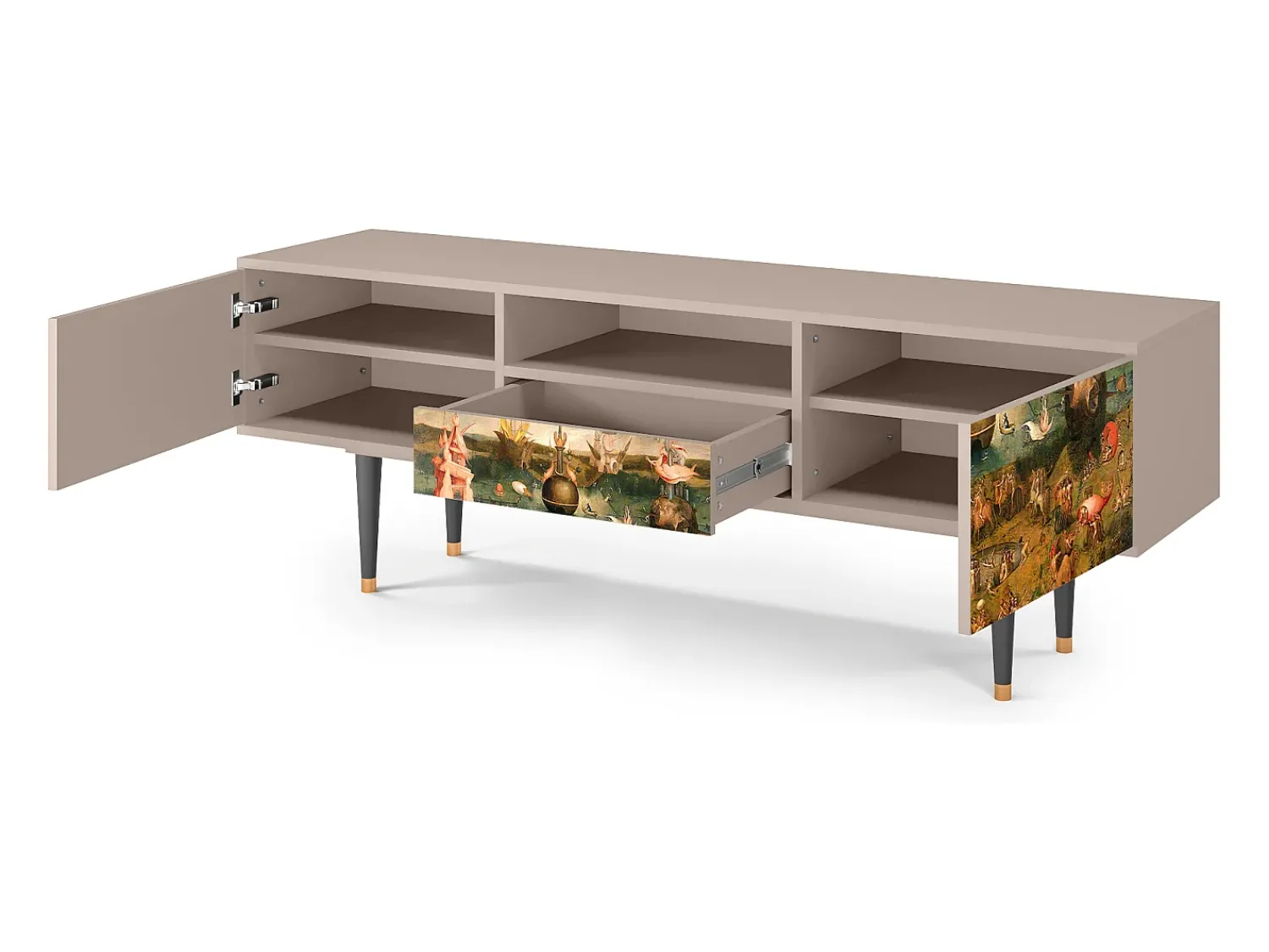 Outlet Mueble de TV - 170х59х41 cm - T6 - Garden of Delights , Latte Bege