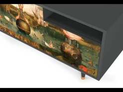 Móvel De Tv* Mueble de TV - 125х56х41 cm - T7 - Garden of Delights , Antracite Cinza antracite