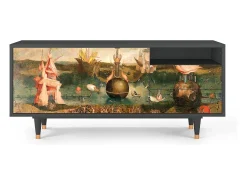 Móvel De Tv* Mueble de TV - 125х56х41 cm - T7 - Garden of Delights , Antracite Cinza antracite
