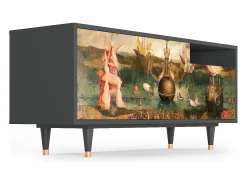 Móvel De Tv* Mueble de TV - 125х56х41 cm - T7 - Garden of Delights , Antracite Cinza antracite