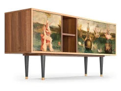Discount Mueble de TV - 150х69х41 cm - T5 - Garden of Delights , Nogueira Castanho